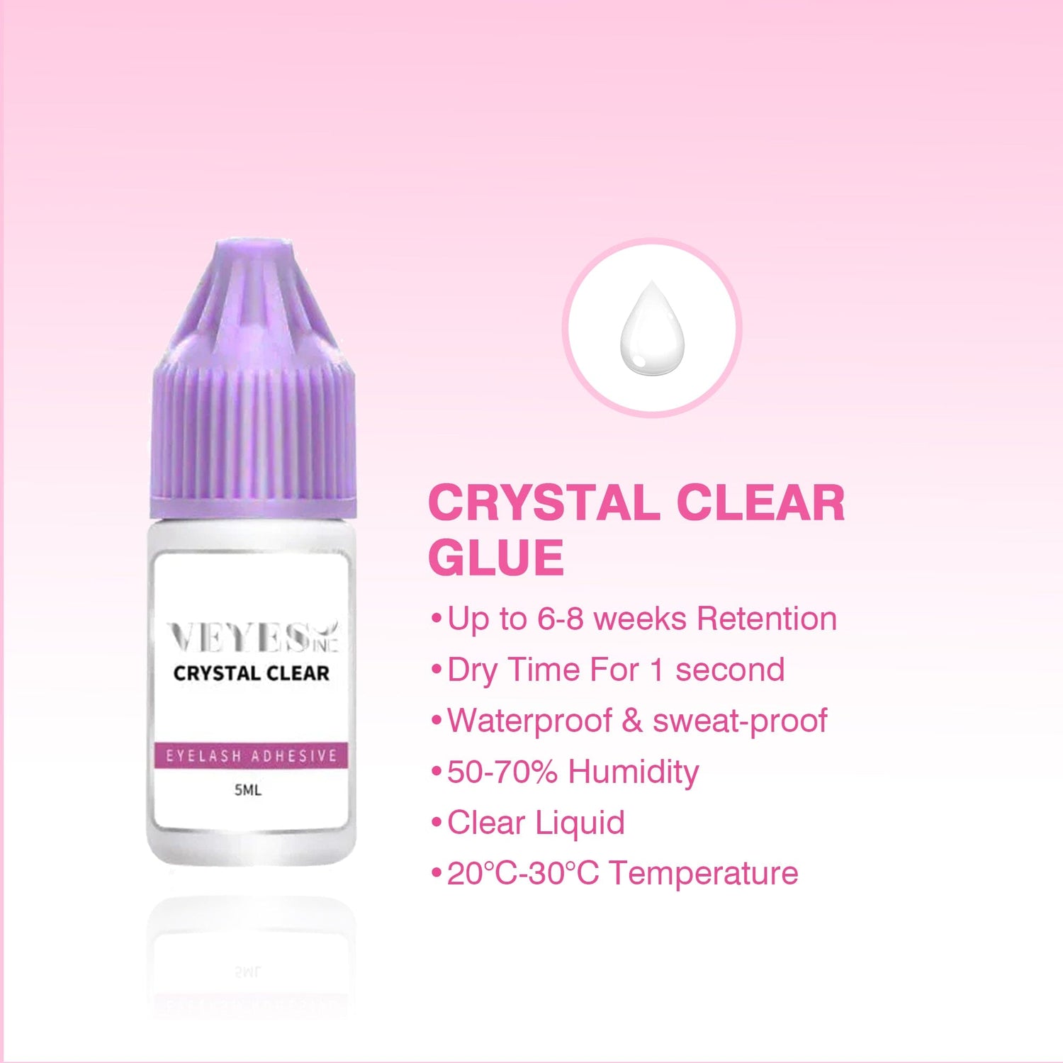 Lash Extension Glue Eyelash Kits VEYELASH® Crystal Clear Glue -1S 