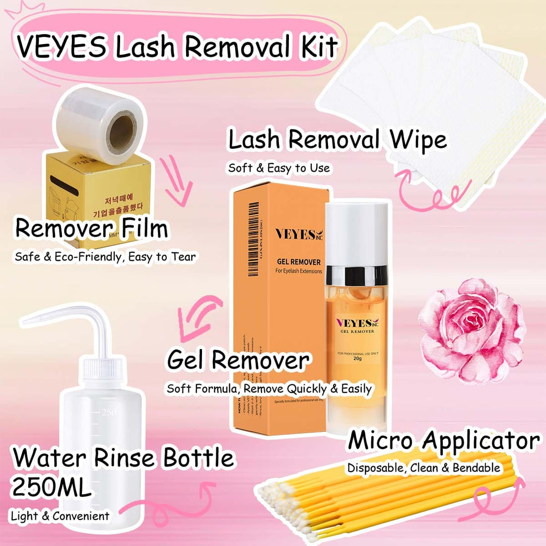 Lash Removal Kit Eyelash Kits VEYELASH 