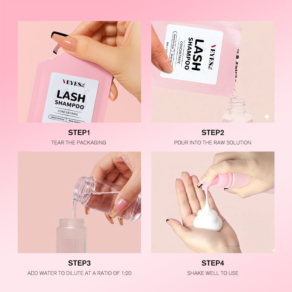 5-Pack Lash Shampoo Concentrate VEYELASH® 