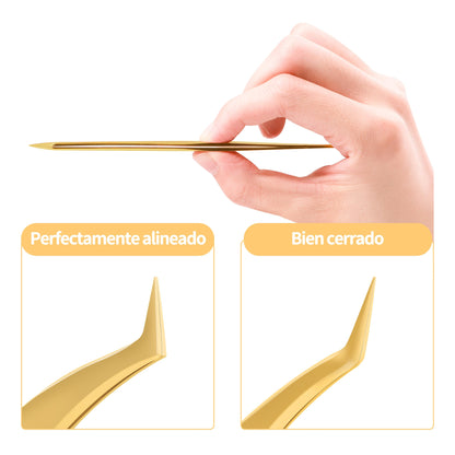 Luxe Gold Precision Tweezer Trio CA95131 VEYELASH® 