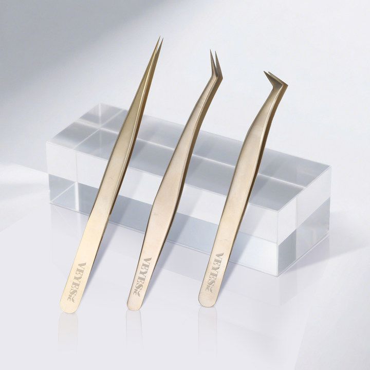 Luxe Gold Precision Tweezer Trio VEYELASH®