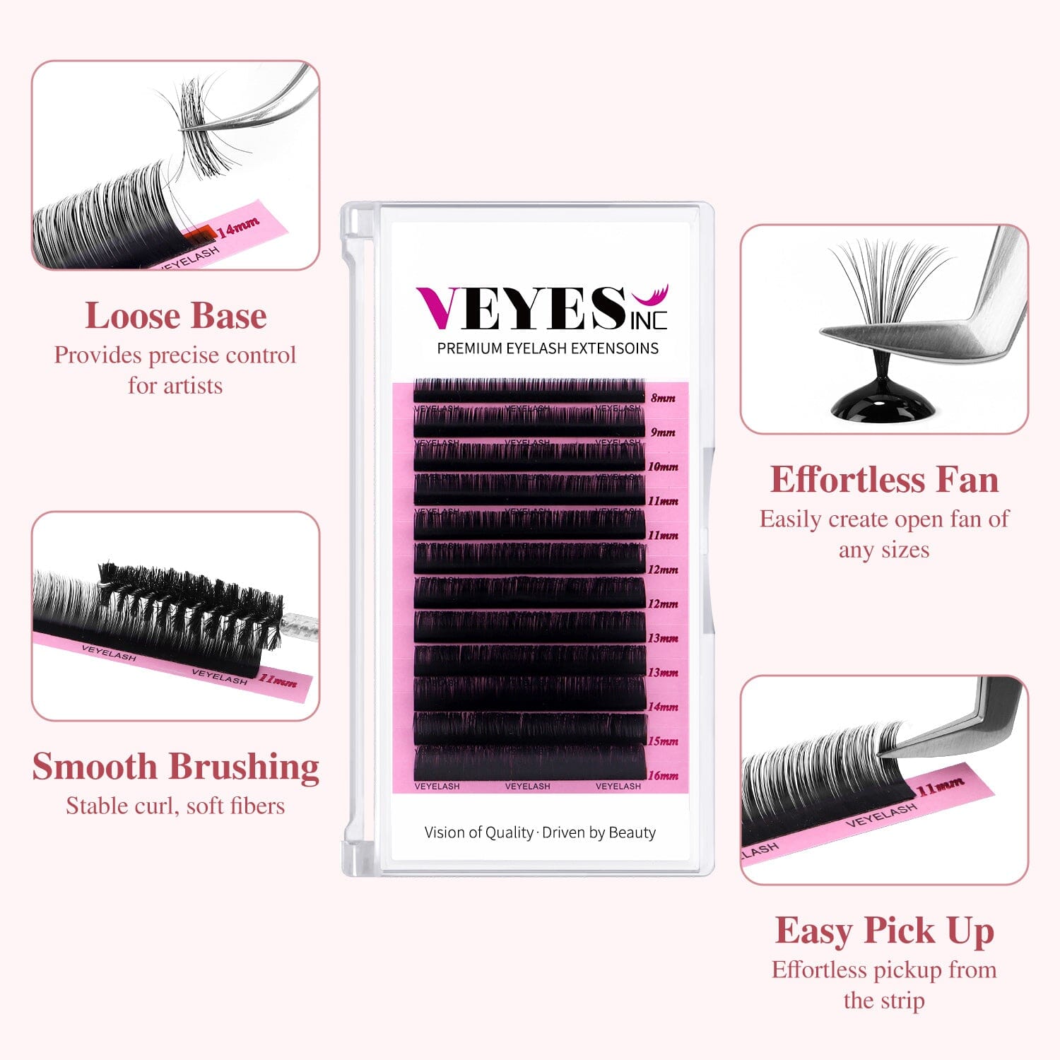 Mix Length Eyelash Extensions Individual eyelashes VEYELASH 