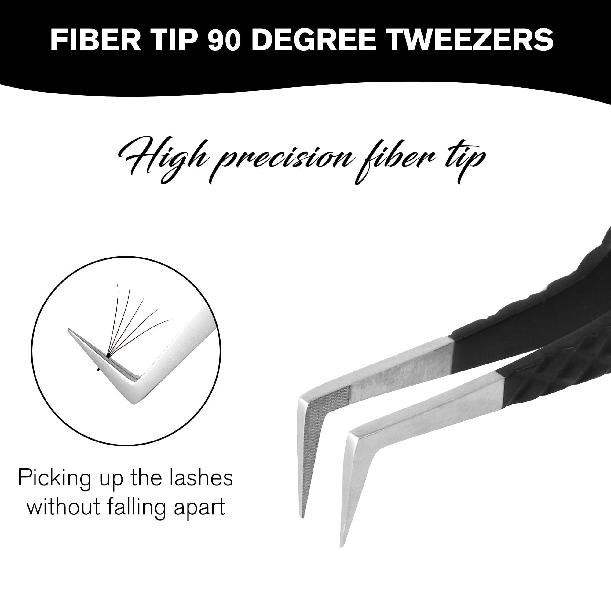 Noir N°3 - Fiber Lash Tweezer Tweezers VEYELASH 