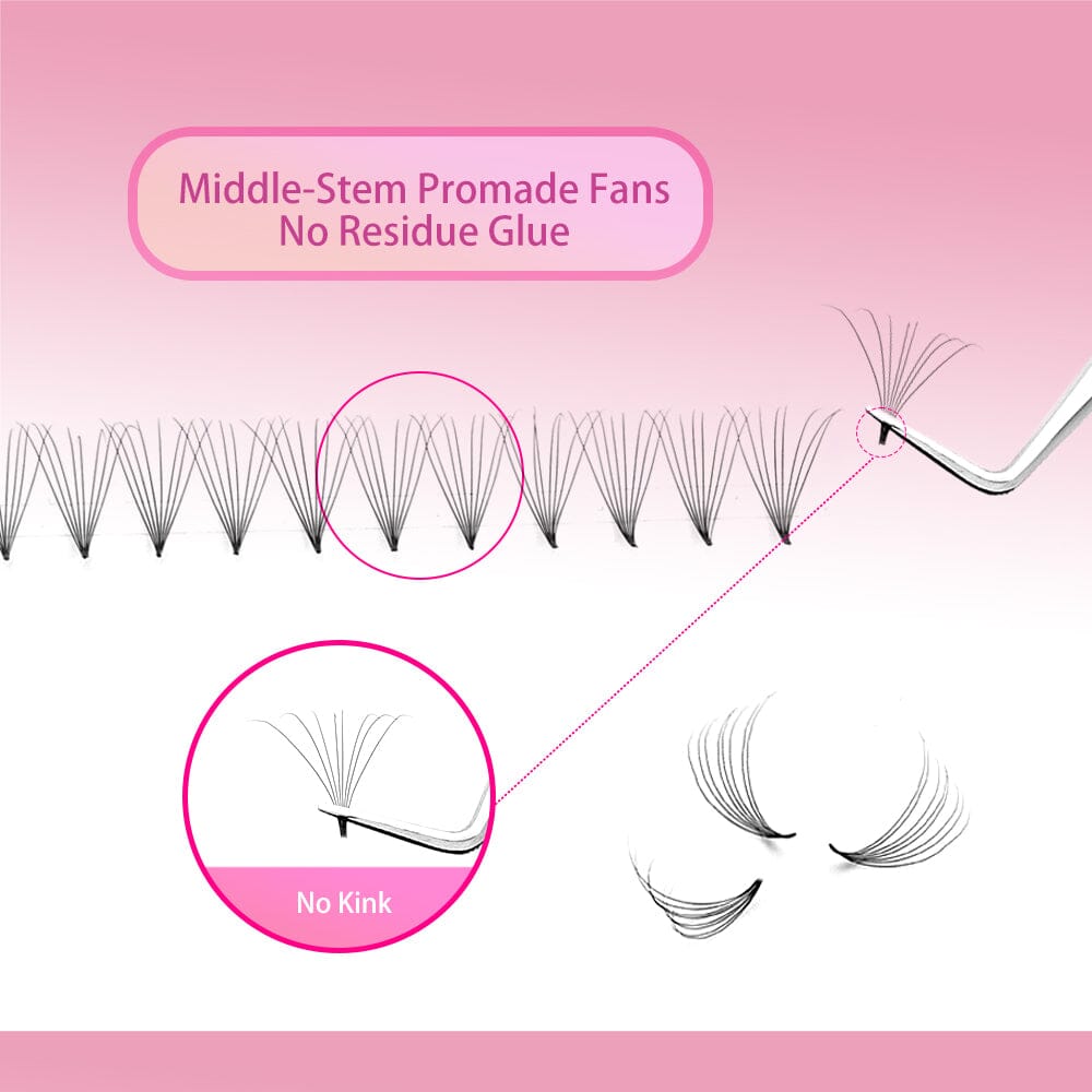 Plus Tray 8D Promade Fans CA95131 Premade volume fans VEYELASH® 