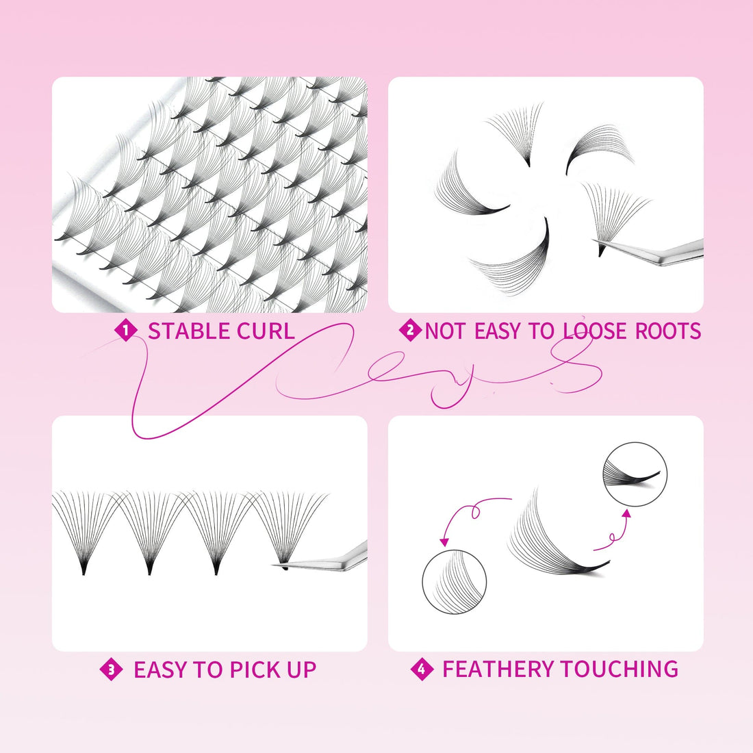 Pointy Base 14/16D Premade Fans Premade volume fans VEYELASH® 