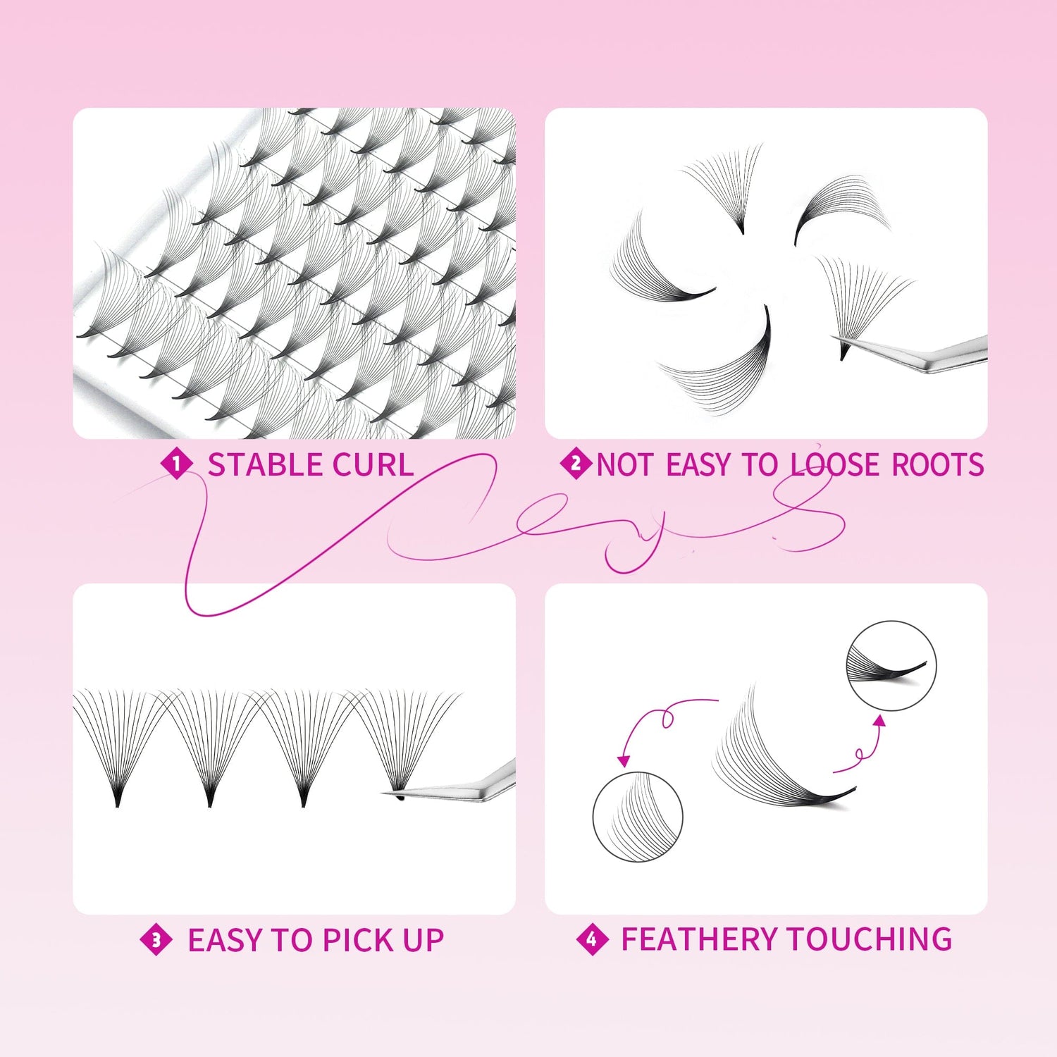 Pointy Base 14/16D Premade Fans Premade volume fans VEYELASH® 