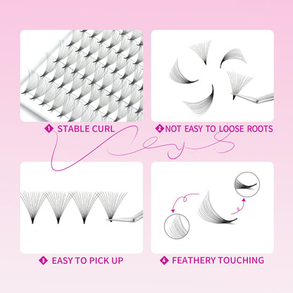Pointy Base 14/16D Premade Fans Premade volume fans VEYELASH® 