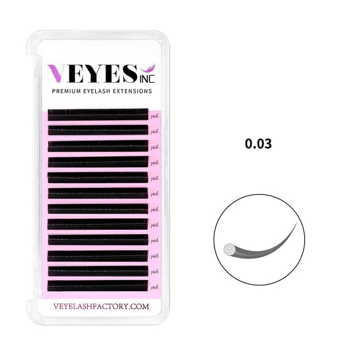 Premium Eyelash Extensions 0.03mm CA95131 Individual eyelashes VEYELASH® 