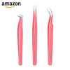Pretty in Pink Tweezer Trio Amazon Store VEYELASH® 