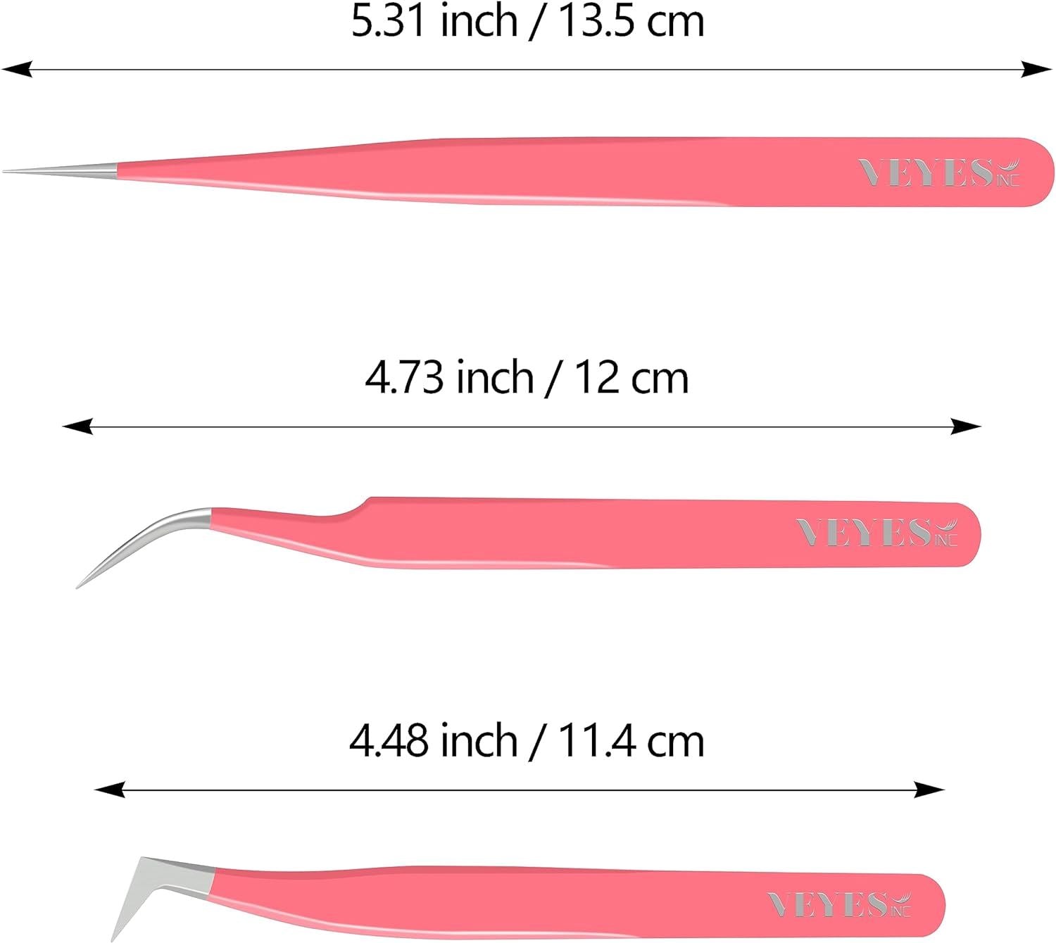 Pretty in Pink Tweezer Trio CA95131 VEYELASH® 