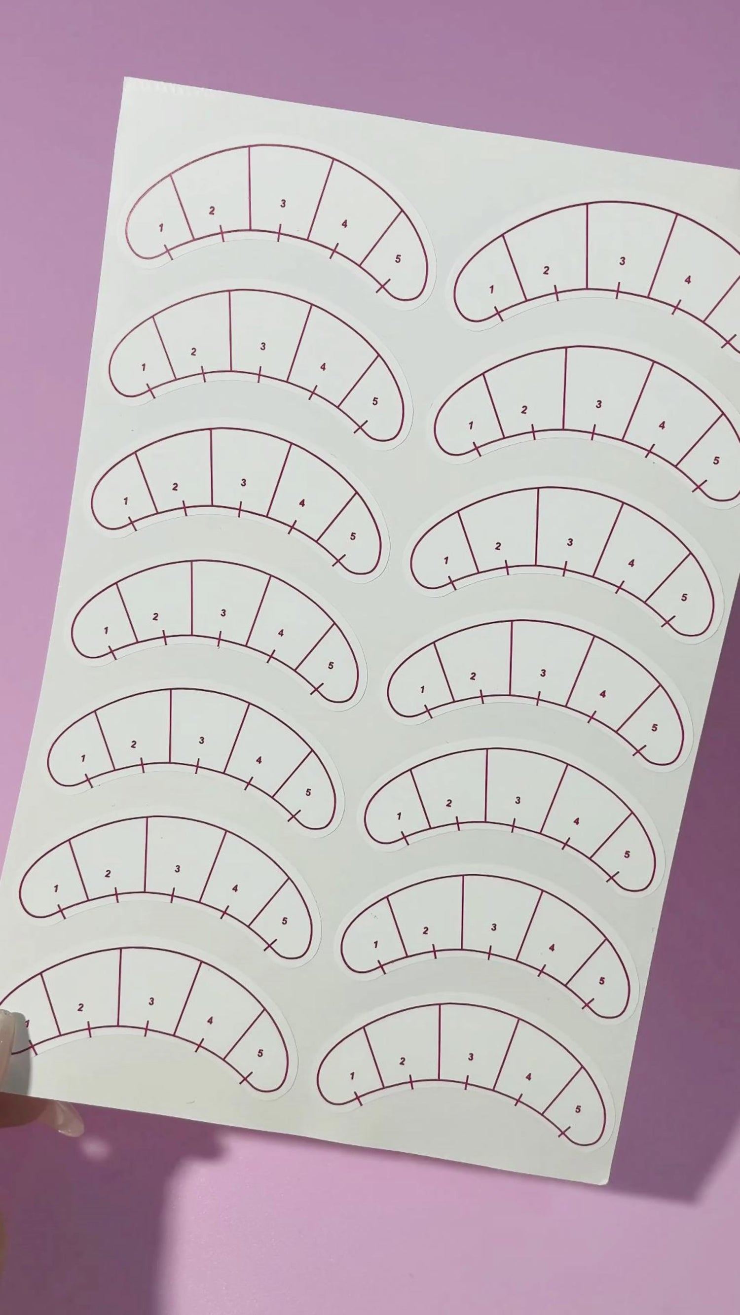 10PCS Lash Map Paper