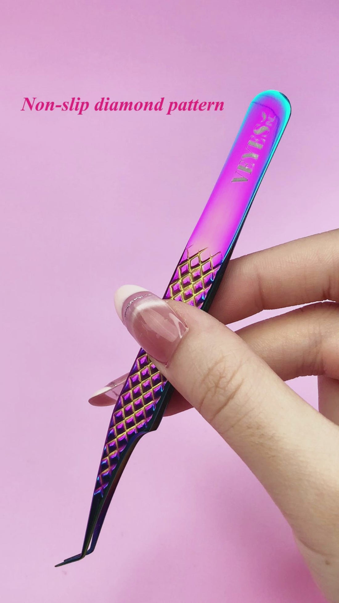 Rainbow Volume Lash Tweezers 45 Degree