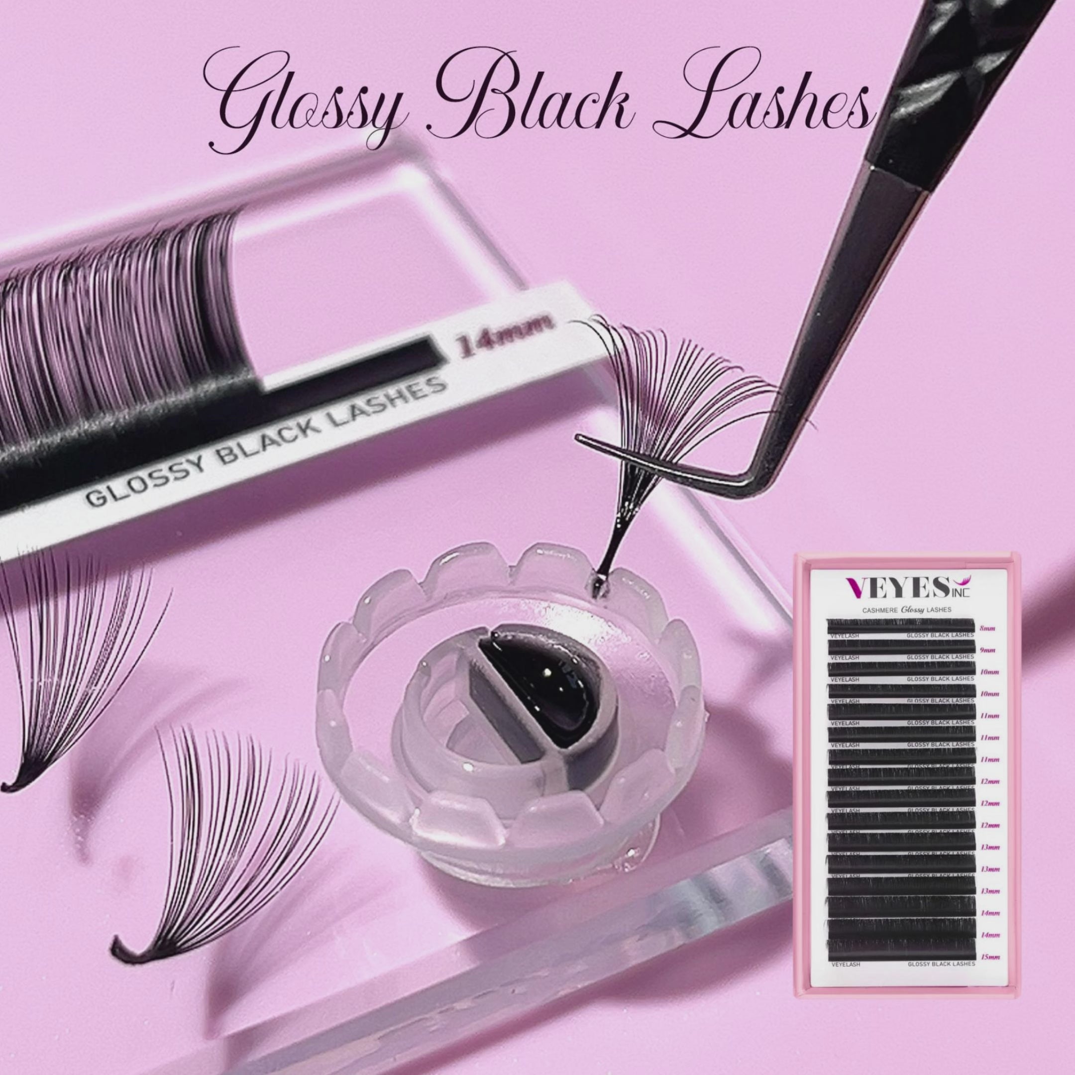 Glossy Black Lashes