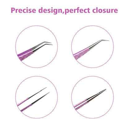 QUEEN Volume Lash Tweezer Purple Tweezers VEYELASH 