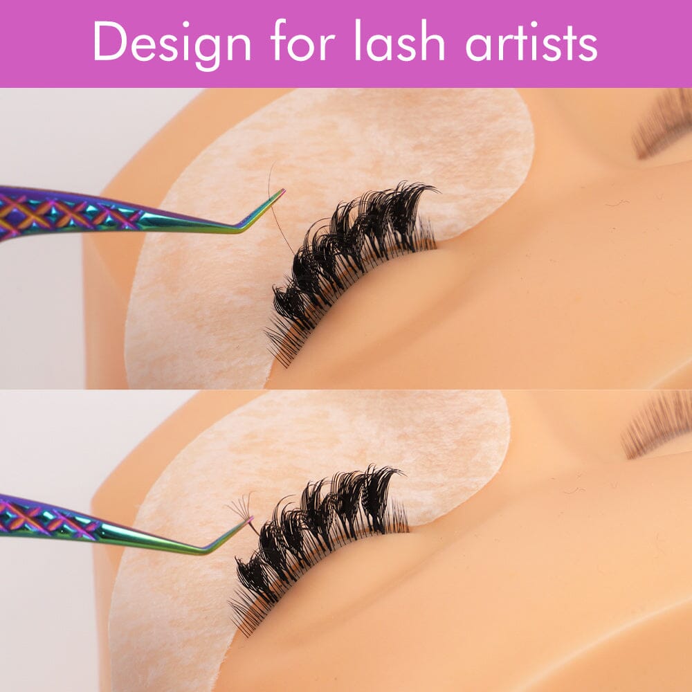 Rainbow Volume Lash Tweezers 45 Degree Tweezers VEYELASH 