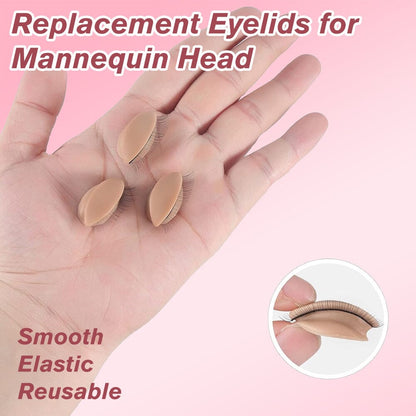 Replacement Eyelids For Mannequin Head Practice mannequin VEYELASH 