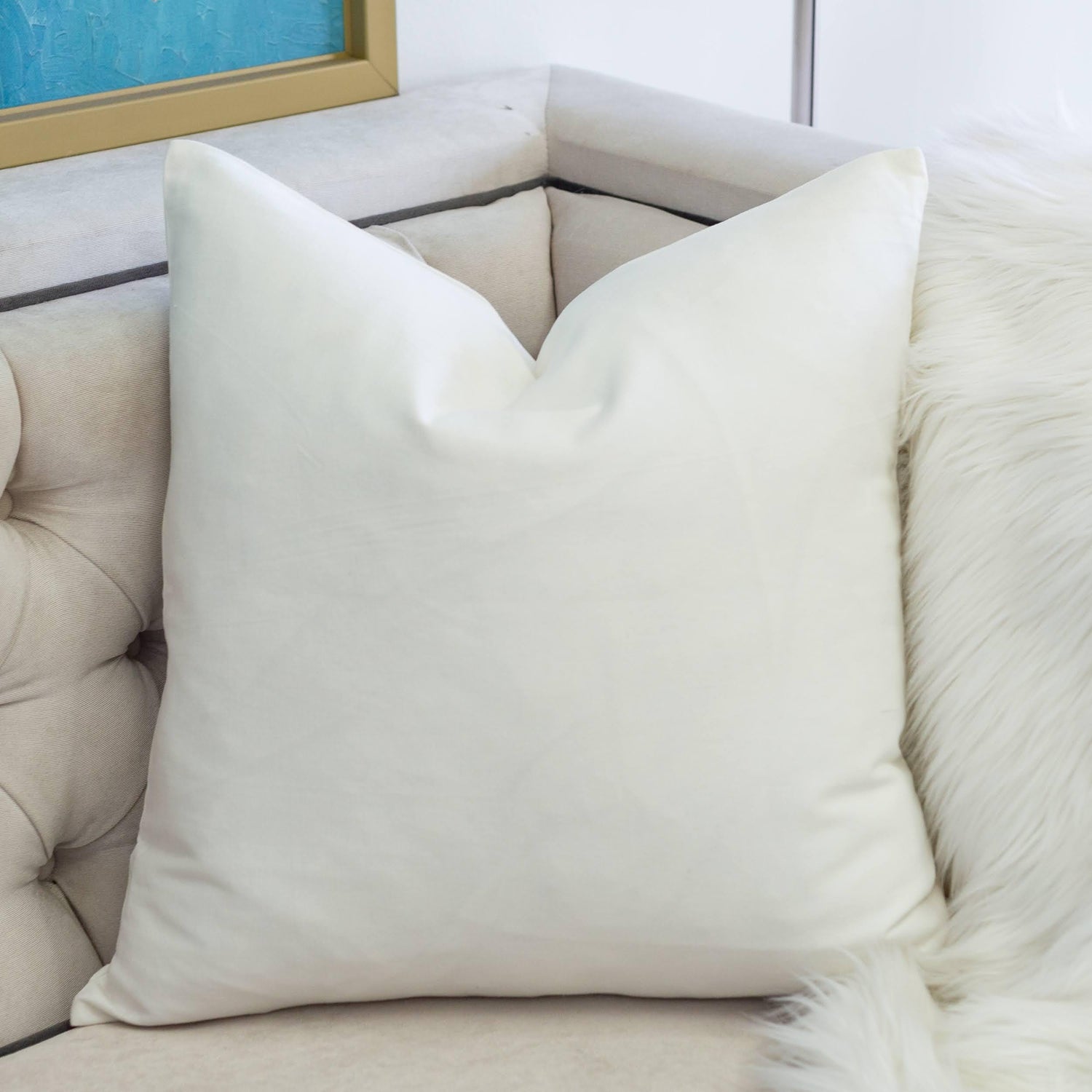 Snow Christmas Throw Pillow VEYELASH 