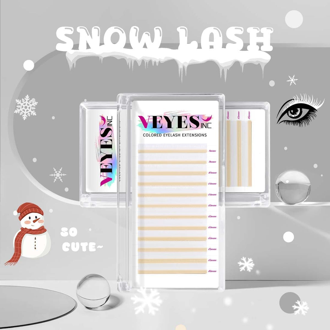 Snow Lash 0.07mm CA95131 Individual eyelashes VEYELASH® 