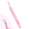 Snowflake-Charm Christmas Tweezer Tweezers VEYELASH Fiber-tip Pink L90 