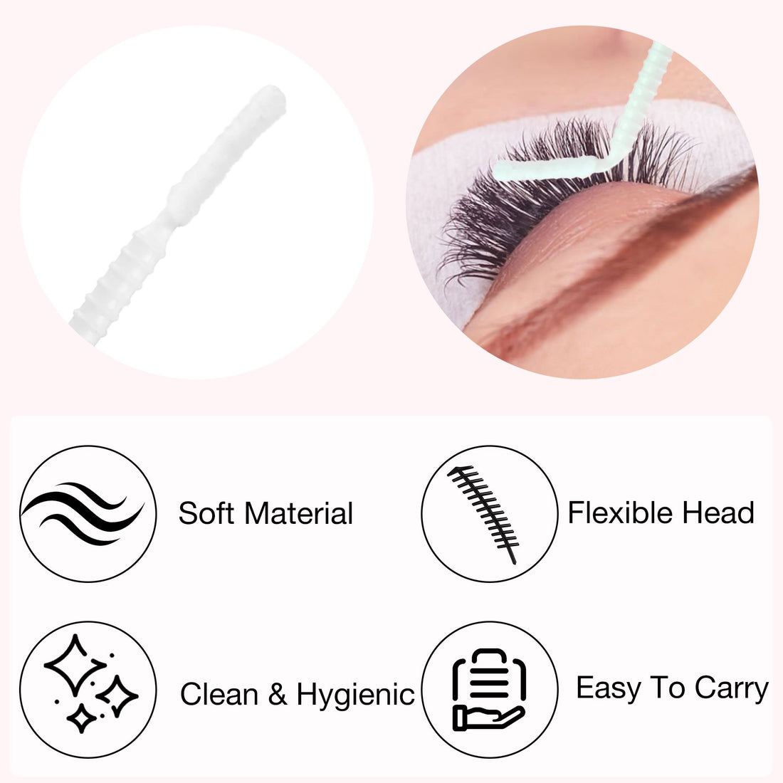Spiral Disposable Micro Wands 100PCS VEYELASH® 
