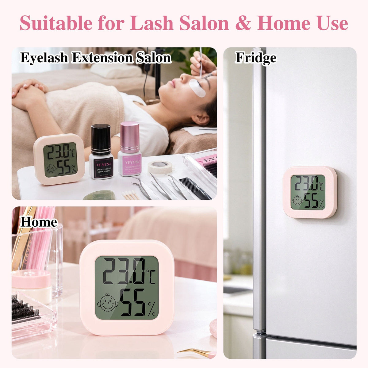 Temperature and Humidity Monitor VEYELASH 