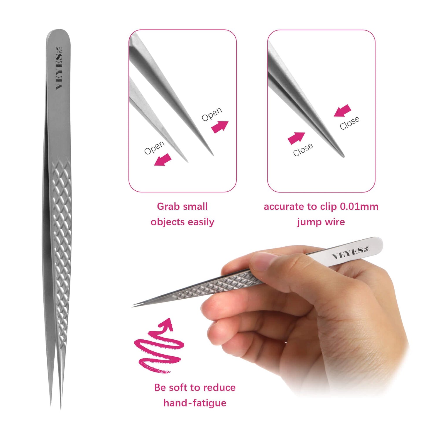 Titanium Alloy - TitanLite Isolation Tweezer CA95131 Tweezers VEYELASH 