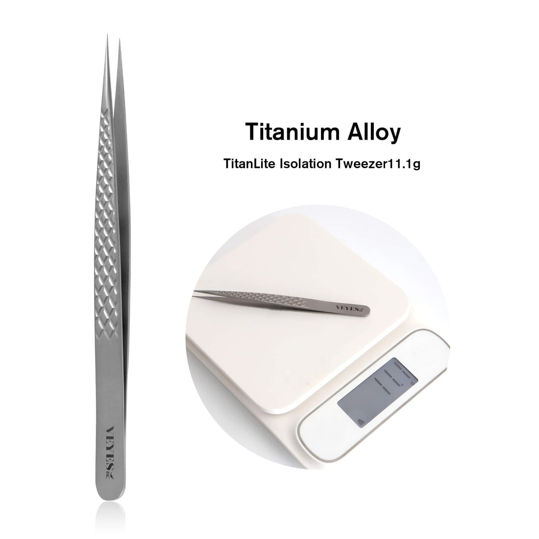 Titanium Alloy - TitanLite Isolation Tweezer CA95131 Tweezers VEYELASH 