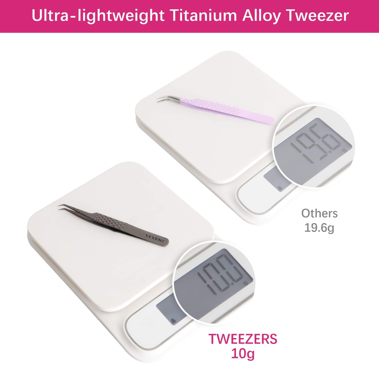 Titanium Alloy - TitanLite Volume Tweezer Tweezers VEYELASH 