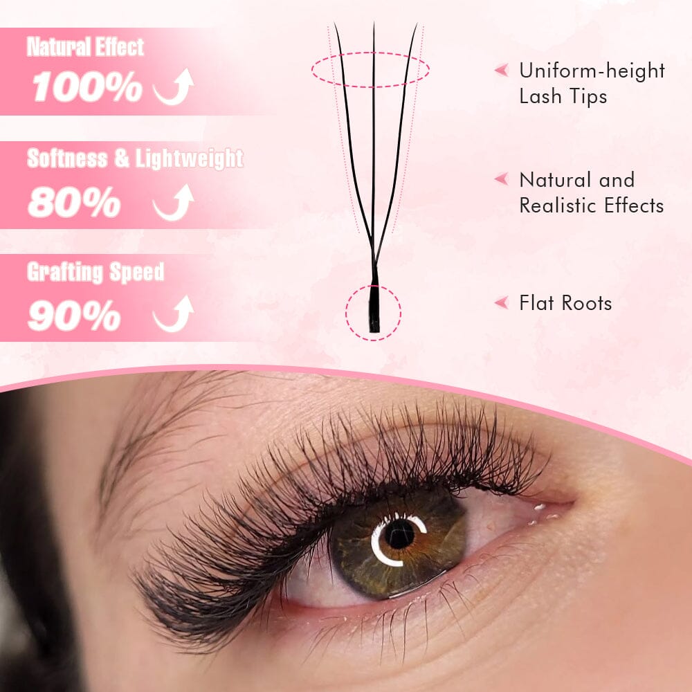 U Shaped 3D Lash Extensions Individual eyelashes VEYELASH 