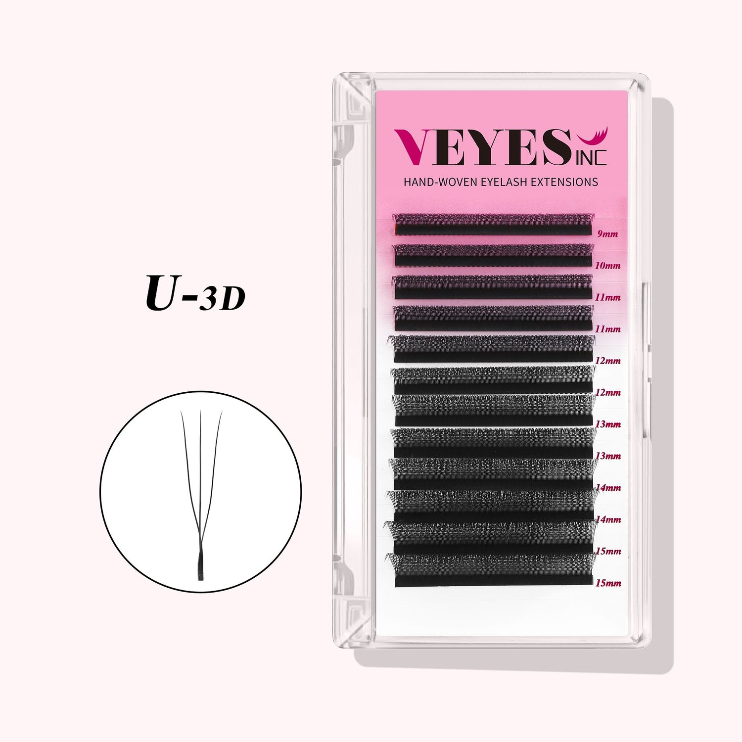 U Shaped 3D Lash Extensions Individual eyelashes VEYELASH 