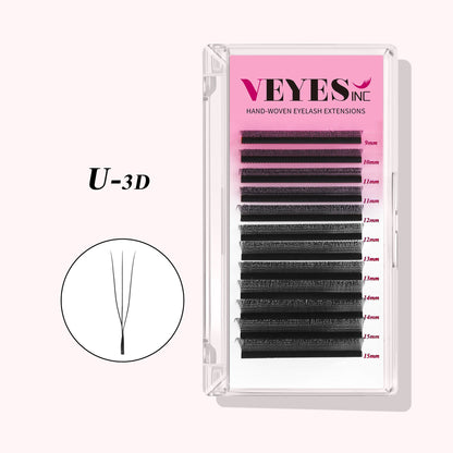 U Shaped 3D Lash Extensions Individual eyelashes VEYELASH 