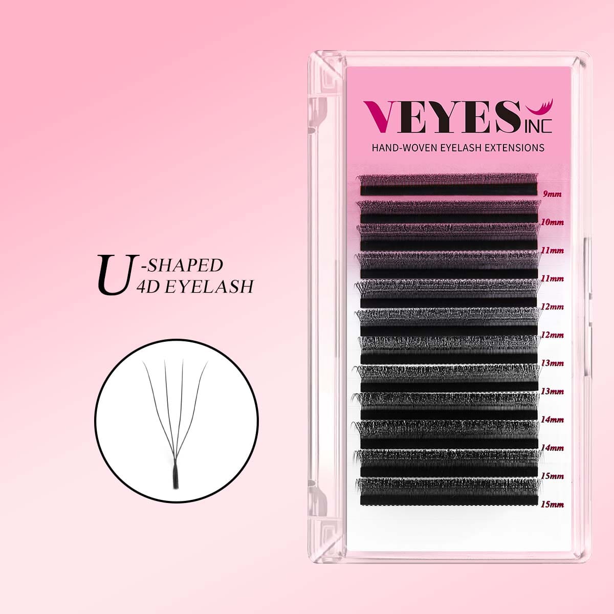 U Shaped 4D Lash Extensions Individual eyelashes VEYELASH 