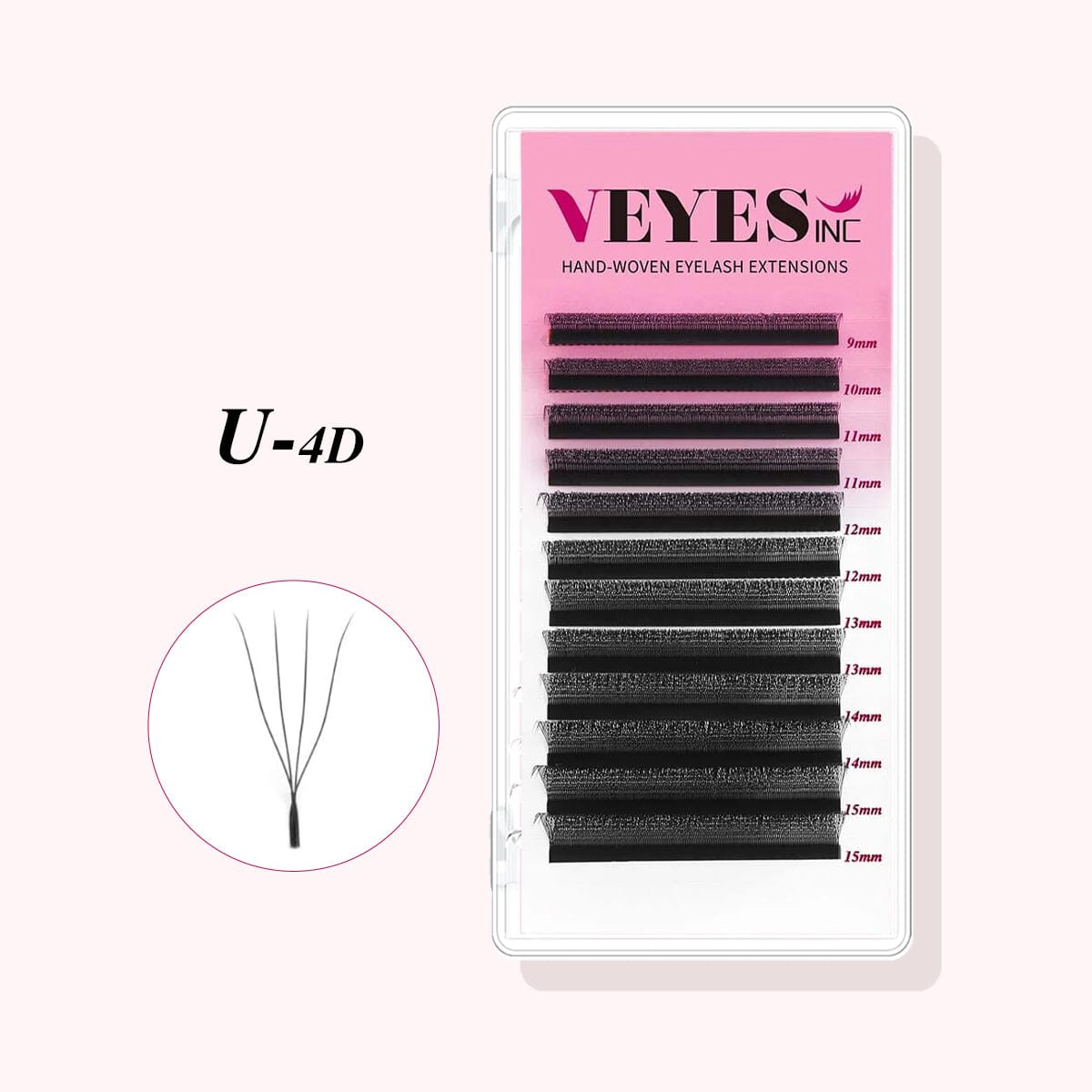 U Shaped 4D Lash Extensions Individual eyelashes VEYELASH 