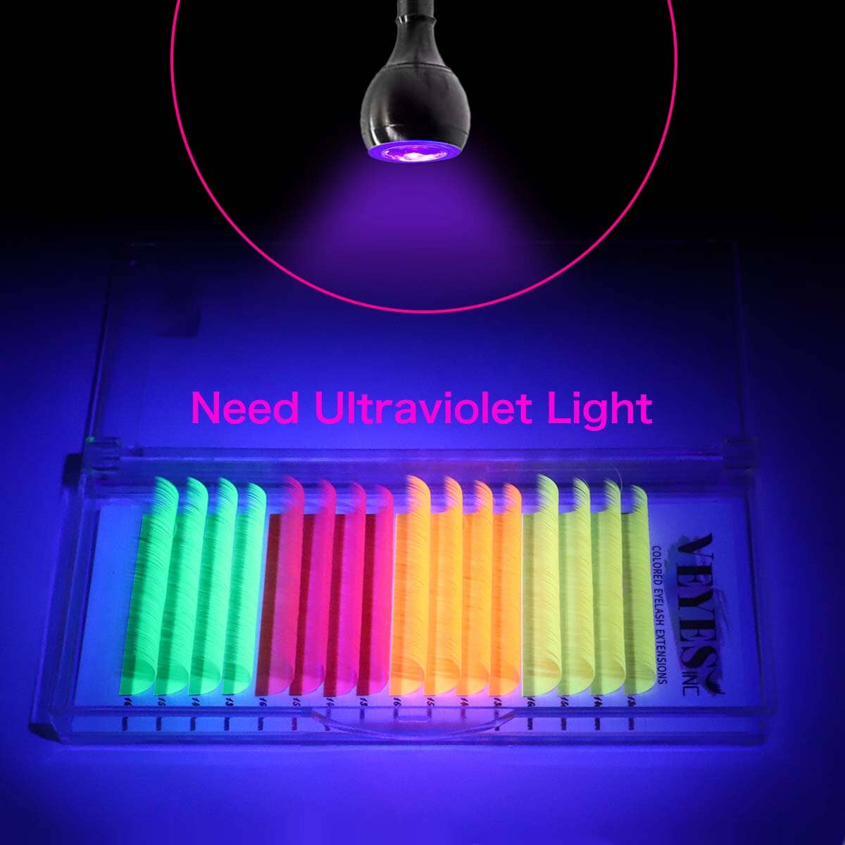 UV Neon Colored Lash Individual eyelashes VEYELASH® 