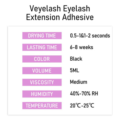 Volume 5ml - Lash Extension Glue False Eyelash Adhesive VEYELASH® 