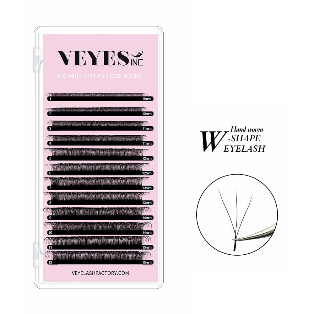 W Shape Lashes Extension CA95131 Individual eyelashes VEYELASH 