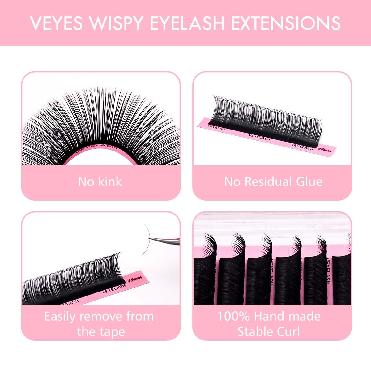Wispy Eyelash Extensions Individual eyelashes VEYELASH 