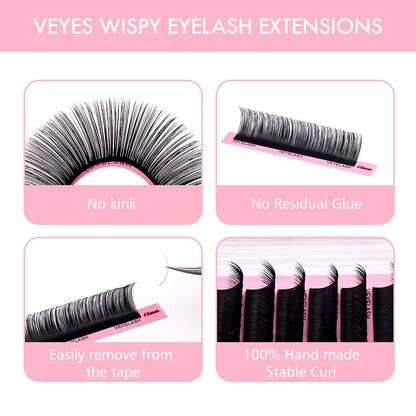 Wispy Eyelash Extensions Individual eyelashes VEYELASH 
