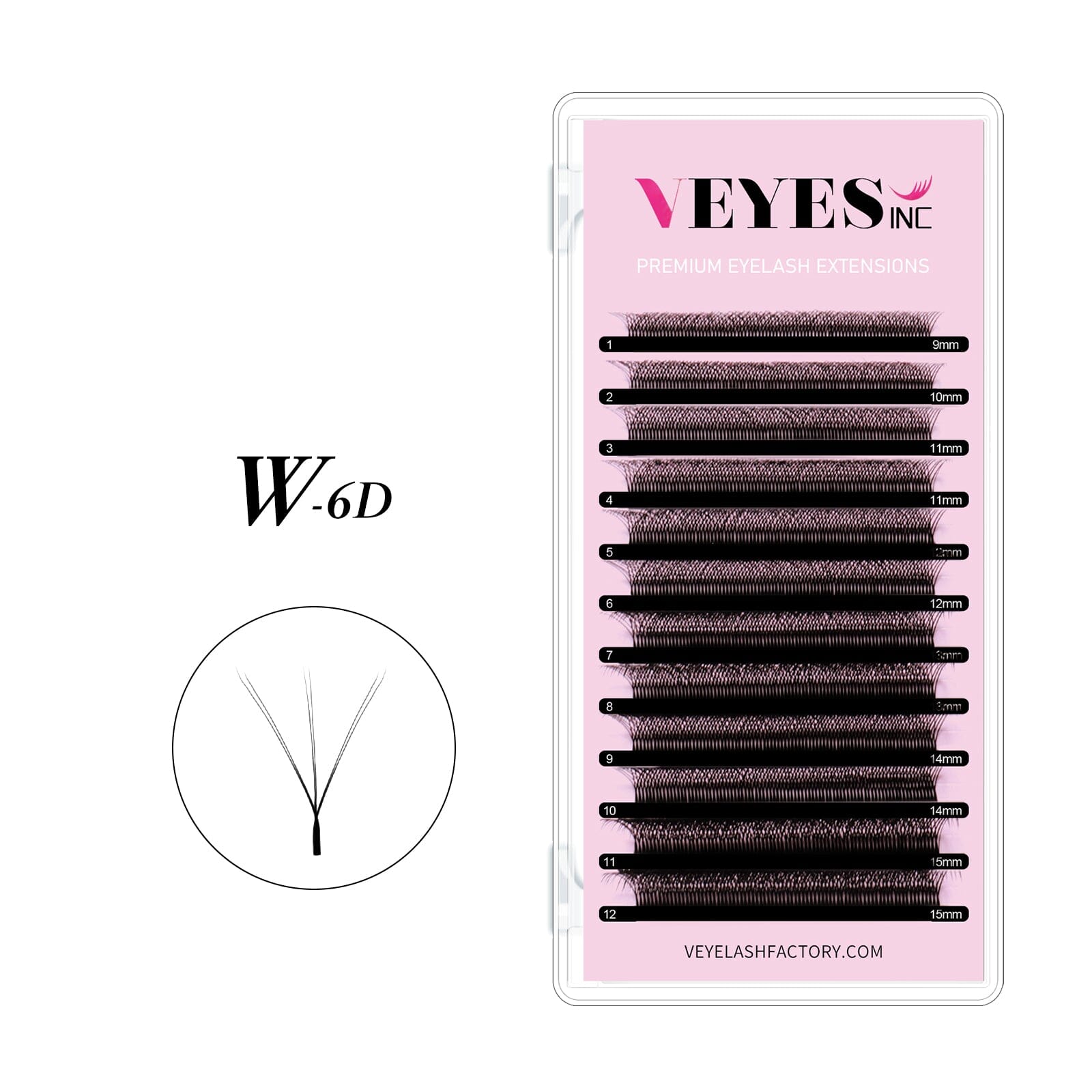 6D W Lash Extension Individual eyelashes VEYELASH 