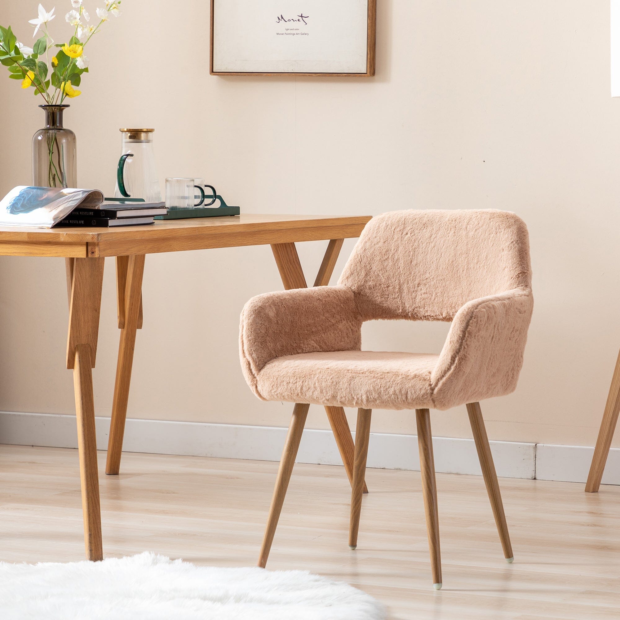 Beauty Salon Chairs with Faux Fur VEYELASH® 