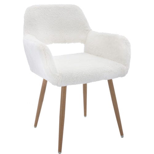 Beauty Salon Chairs with Faux Fur VEYELASH® White 