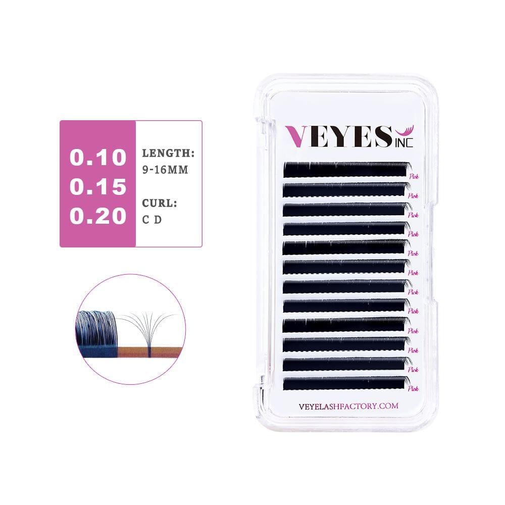 Classic Lash Extensions 0.15mm single length CA95131 Individual eyelashes VEYELASH 