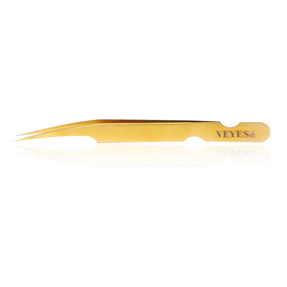 Classic Straight Gold Tweezer CA 95131 Tweezers VEYELASH 