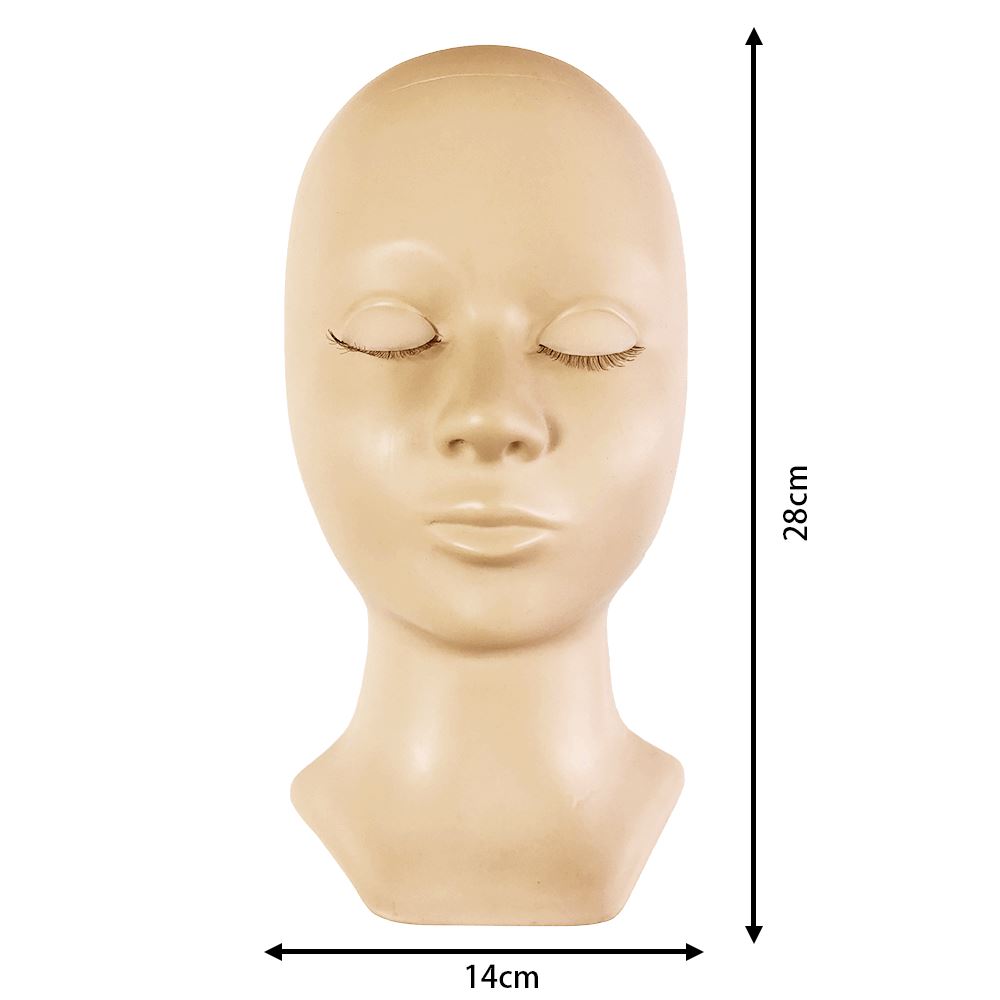 Mannequin With Replacement Eyelids Practice mannequin Veyelashfactory 