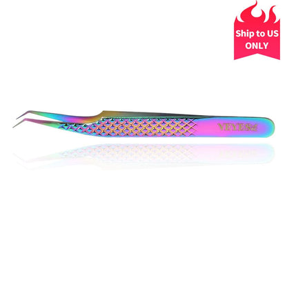 Rainbow Volume Lash Tweezer 45 Degree CA95131 Tweezers VEYELASH 