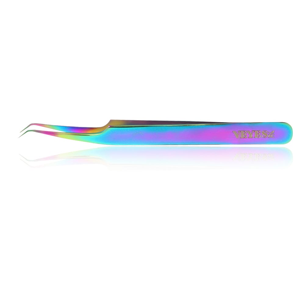 Rainbow Volume Lash Tweezer 45 Degree CA95131 Tweezers VEYELASH No Strip 