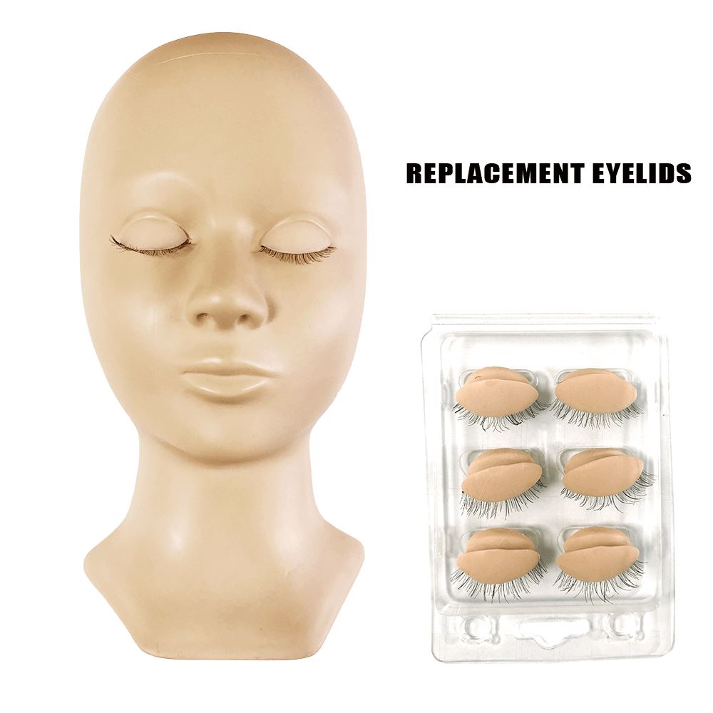 Wholesale Mannequin 10/50 SETS VEYELASH® Natural 1 head 8pcs eyelids 10 SETS